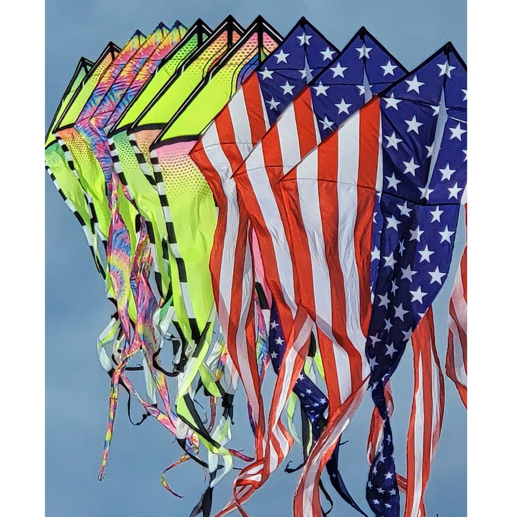 46 in. Flo-Train Delta Kite - Breeze (3-Pack Kite Bundle)