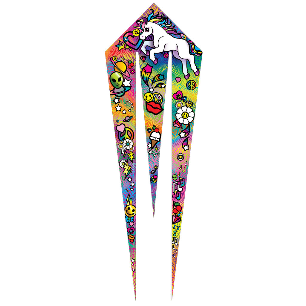 46 in. Flo-Train Delta Kite - Unicorn (Single Kite)