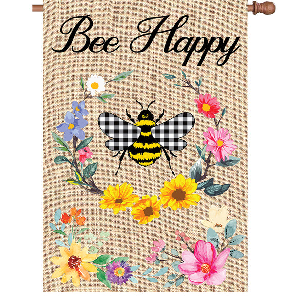 28 in. Flag - Bee Happy