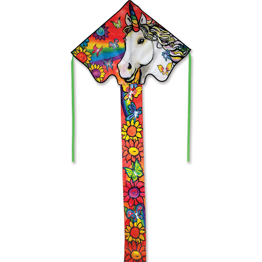 Large Easy Flyer Kite - Unicorn Flowers