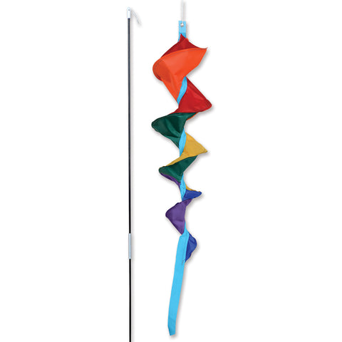 SoundWinds Small Fusilli Spinning Recumbent Bike Windsock - Rainbow