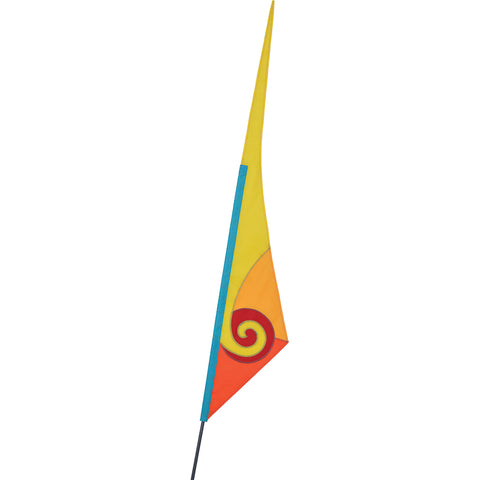 SoundWinds Spiral Recumbent Bike Flag - Yellow
