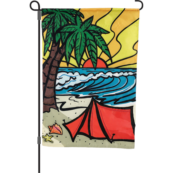 12 in. Flag - Beach Camping