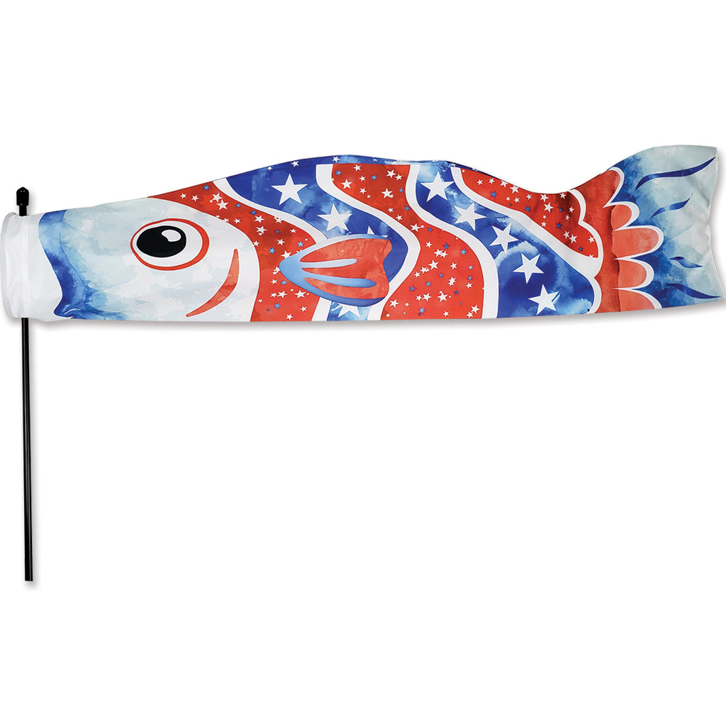 Directional Koi Windsock - Patriotic