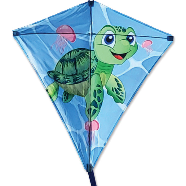 30 in. Diamond Kite - Cute Sea Turtle