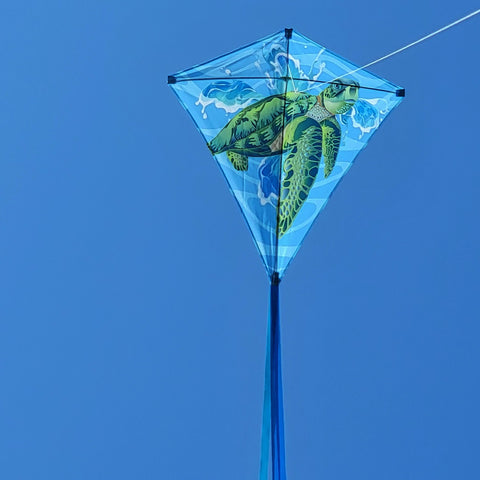 30 in. Diamond Kite - Sea Turtle