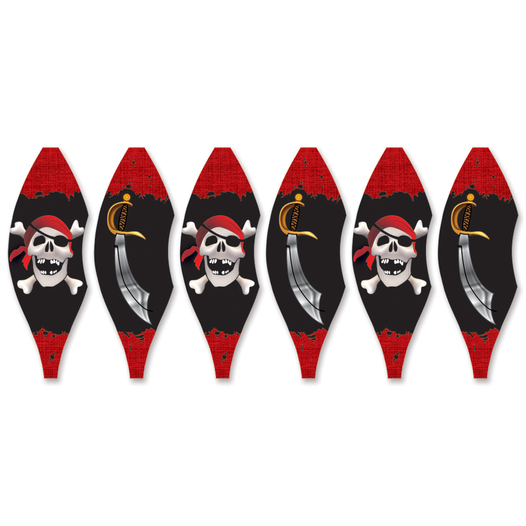 19 in. Pop-Open Hot Air Balloon - Jolly Roger