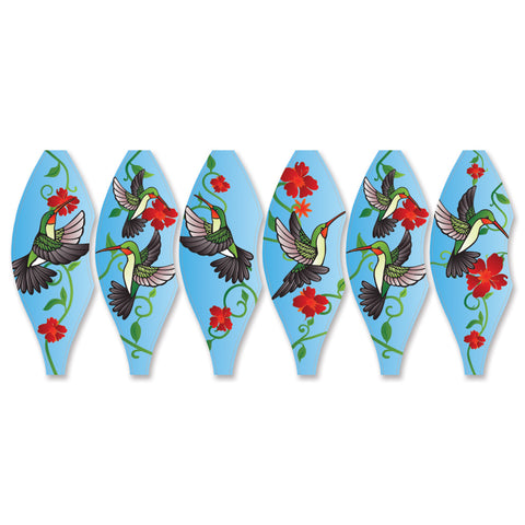 19 in. Pop-Open Hot Air Balloon - Hummingbirds