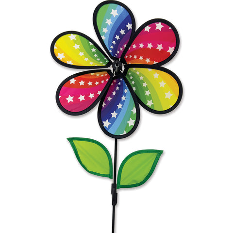 12 in. Flower Spinner - Rainbow Stars