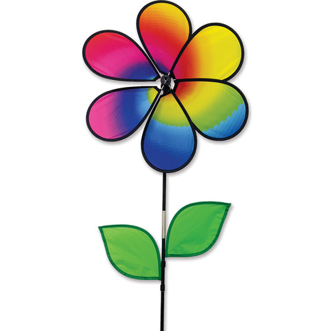 19 in. Flower Spinner - Rainbow Spiral