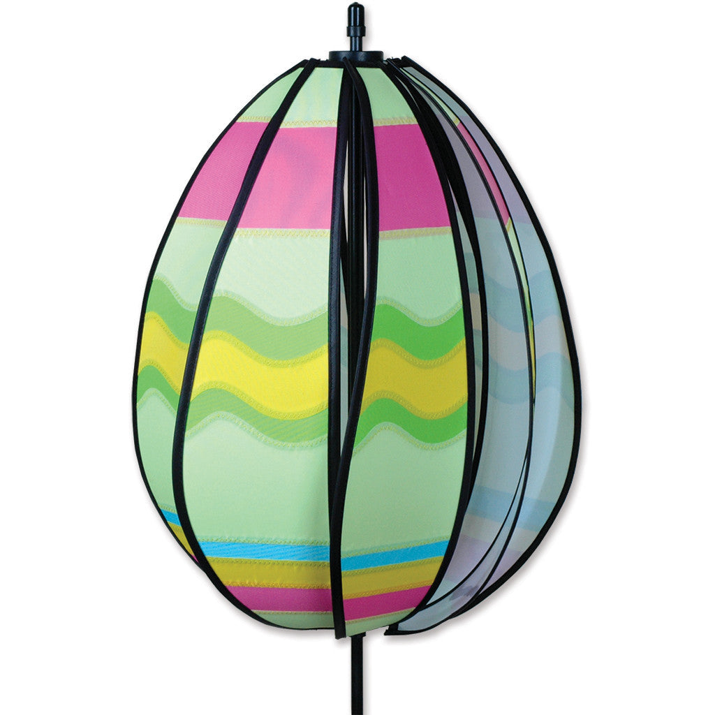 Spinning Egg Spinner - Wavy Green