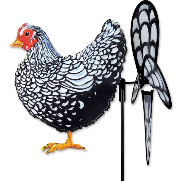 Petite Spinner - Black & White Chicken