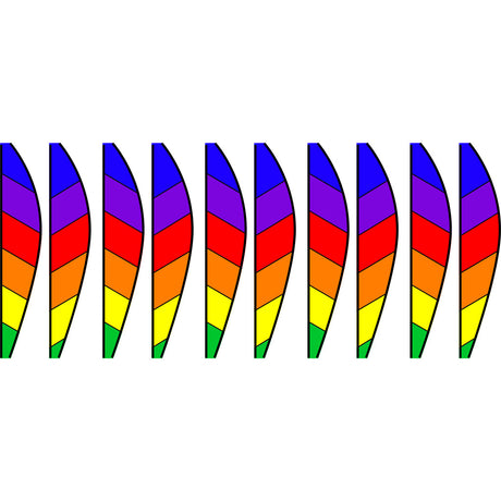 22 in. Hot Air Balloon - Chevron Rainbow