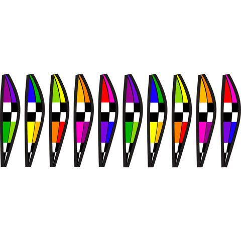 12 in. Hot Air Balloon - Checkered Rainbow