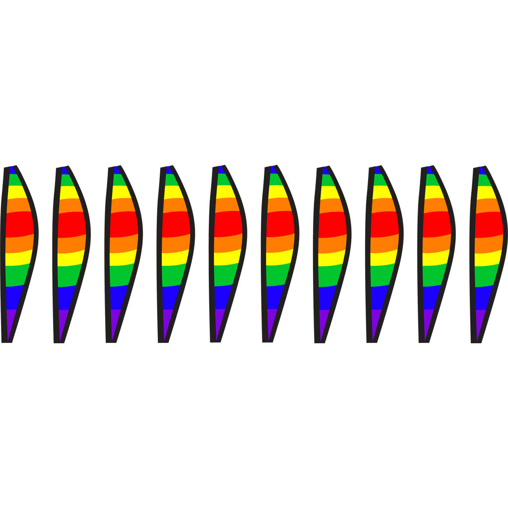 12 in. Hot Air Balloon - Classic Rainbow