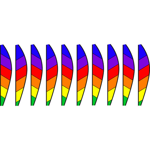 26 in. Hot Air Balloon - Chevron Rainbow