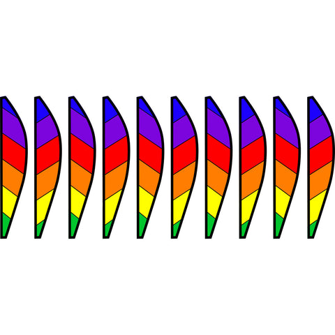 18 in. Hot Air Balloon - Chevron Rainbow