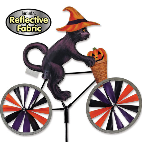 20 in. Bike Spinner - Halloween Cat with Reflective Wheels