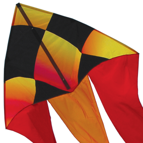 56 in. Flo-tail Delta Kite - Liquid Checks