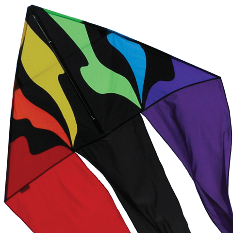 56 in. Flo-tail Delta Kite - Rainbow