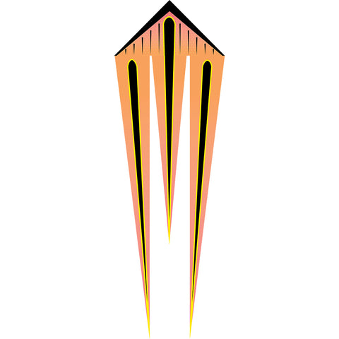 46 in. Flo-Train Delta Kite - Orange Shock (Single Kite)
