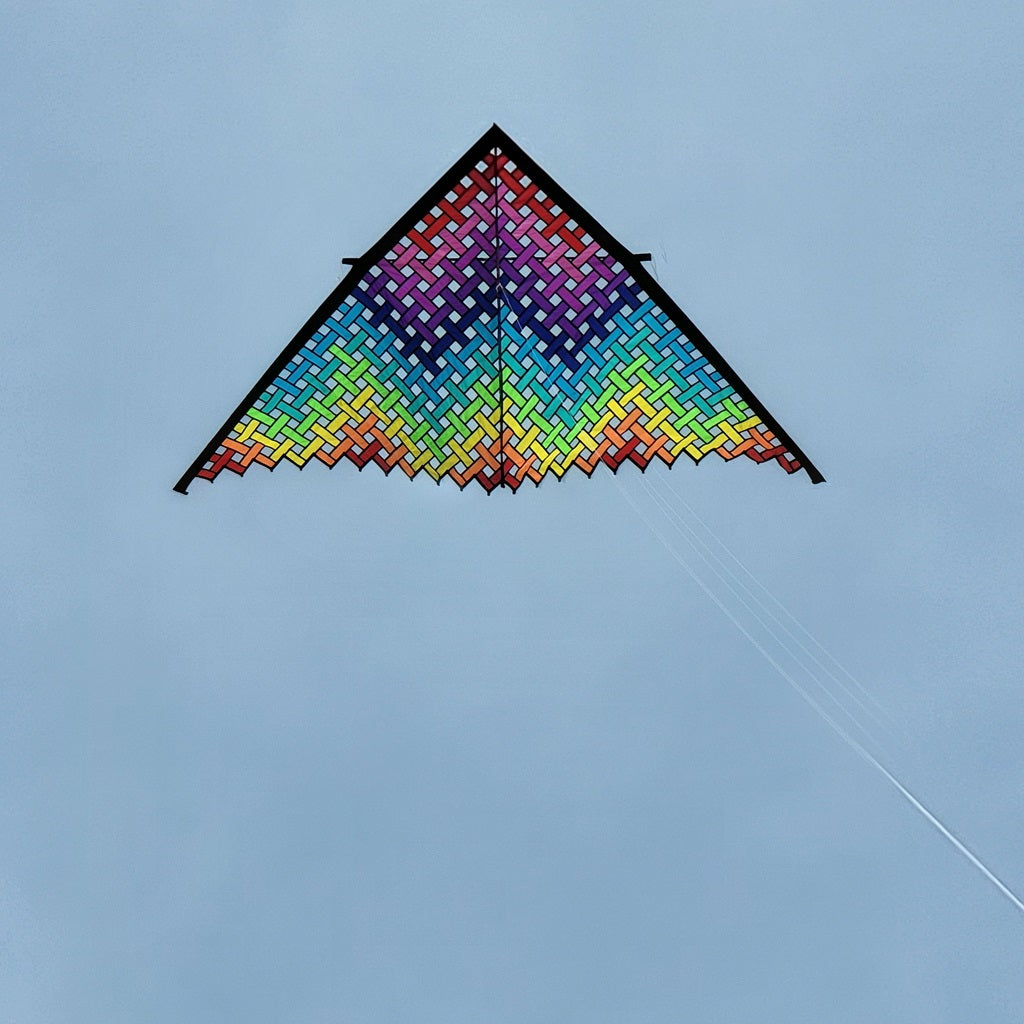 11 ft. Mesh Delta Kite - Rainbow Water