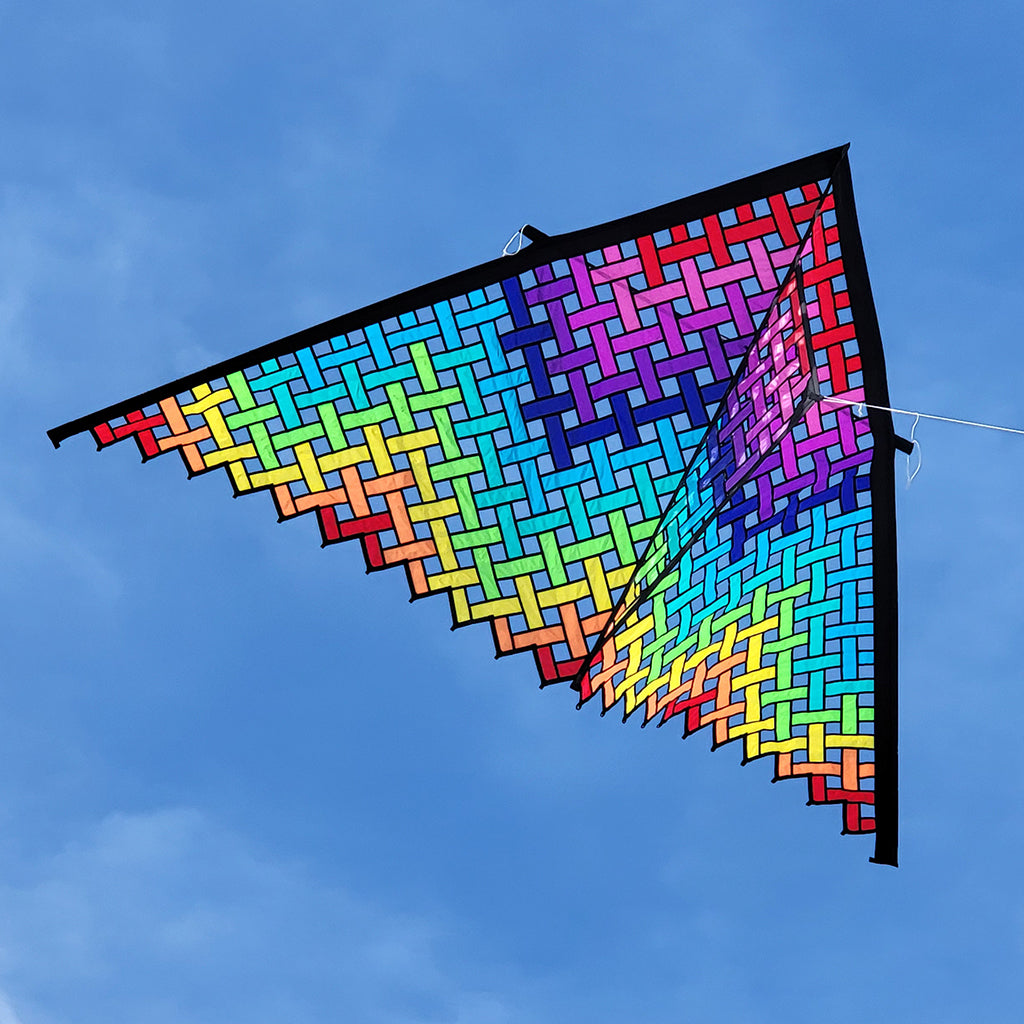 11 ft. Mesh Delta Kite - Rainbow Water