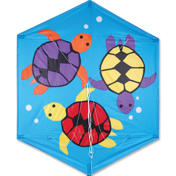 56 in. Rokkaku Kite - Sea Turtles