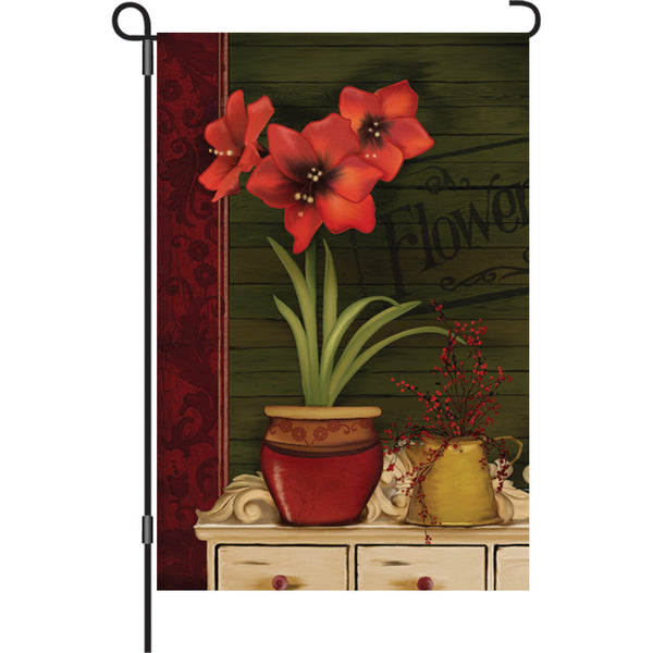 12 in. Flag - Amaryllis