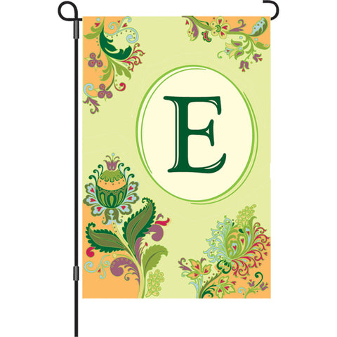 12 in. Spring Monogram Flag - E