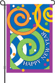 12 in. Flag - Happy New Year