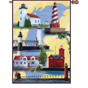 28 in. Flag - Michigan Lighthouse