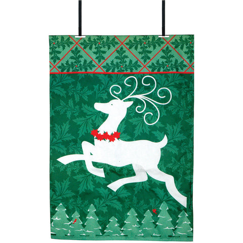 28 in. Flag - Joy Reindeer (Fiber Optics)