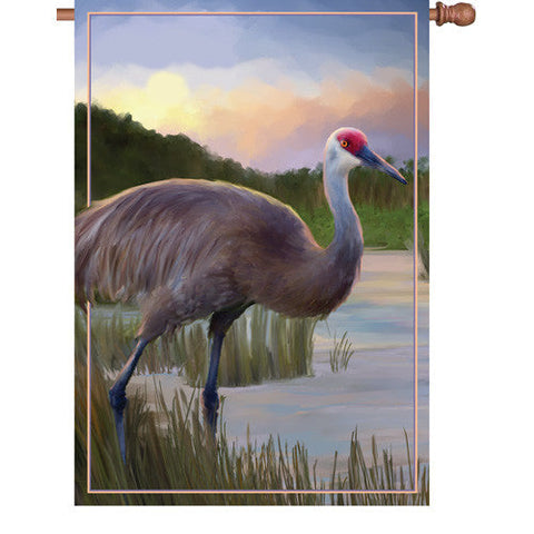 28 in. Flag - Sandhill Crane