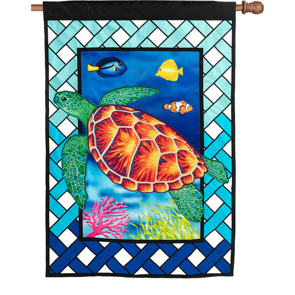 Elite Lattice Flag - Sea Turtle