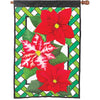 Elite Oversized Lattice Flag - Poinsettias