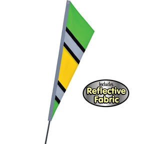SoundWinds Reflective Fanion Recumbent Bike Flag - Green