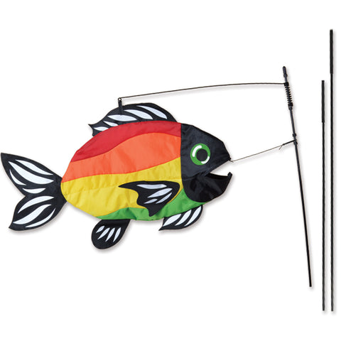 Swimming Fish Recumbent Bike Flag - Bright Rainbow