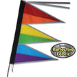 Tri-Stack Bike Flag - Rainbow