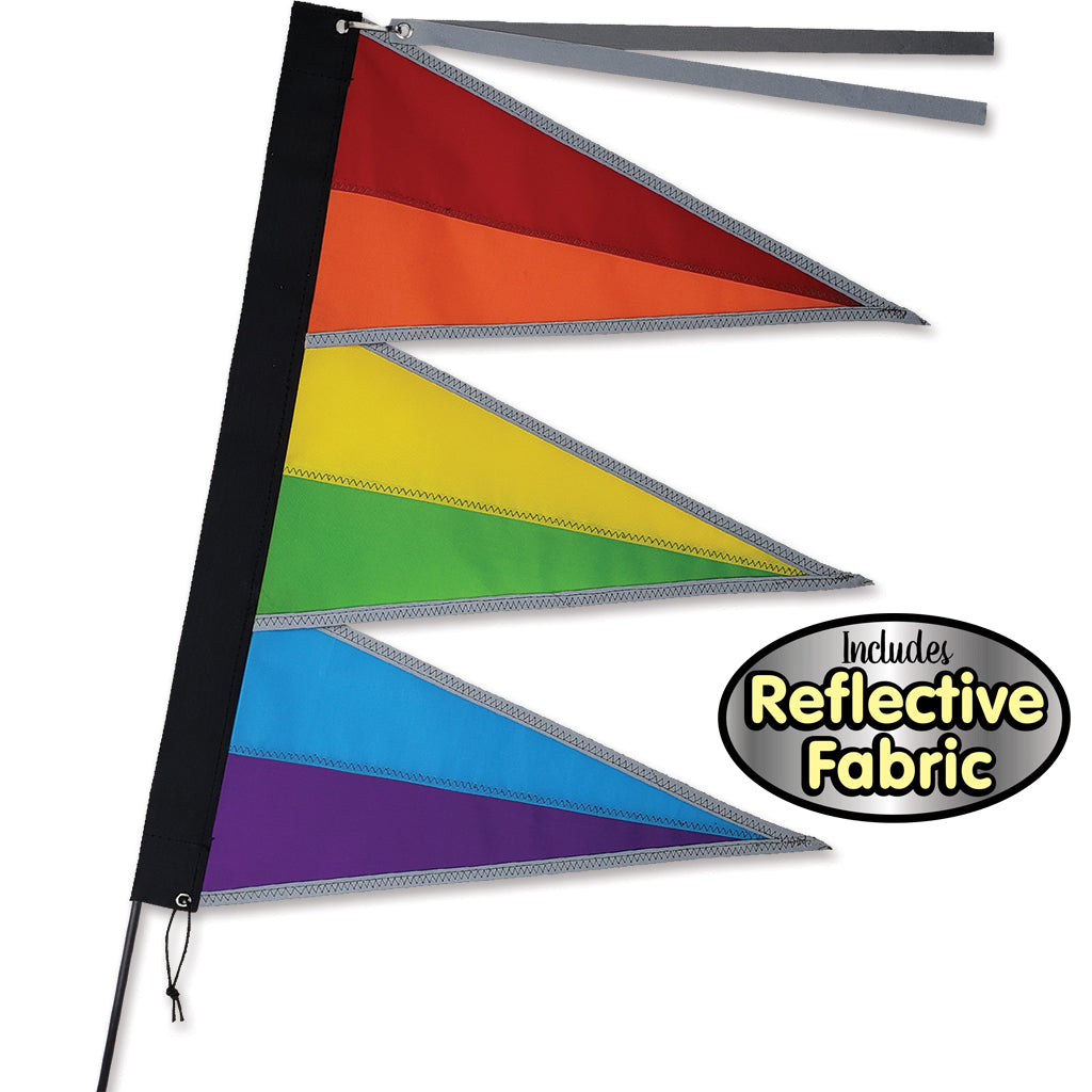 Tri-Stack Bike Flag - Rainbow