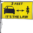Rectangular Bike Flag - 3 Ft. Law