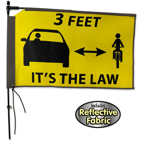 Rectangular Bike Flag - 3 Ft. Law