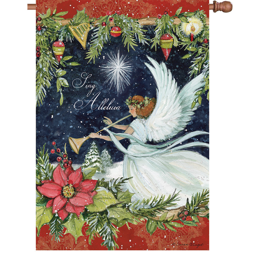 36 in. Elite Oversized House Flag - Angel with Horn