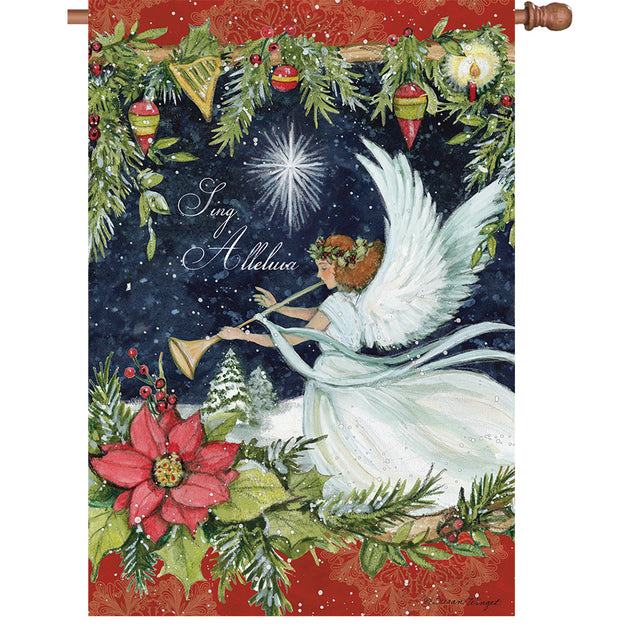 36 in. Elite Oversized House Flag - Angel with Horn
