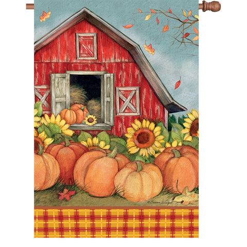 36 in. Elite Oversized House Flag - Pumpkin Barn