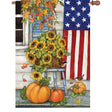 36 in. Elite Oversized House Flag - Fall Front Porch