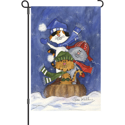 12 in. Flag - Sledding Friends