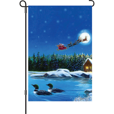 12 in. Flag - Christmas Loons