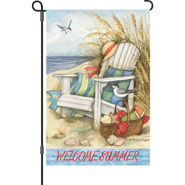 13 in. Elite Oversized Garden Flag - Beach Chair
