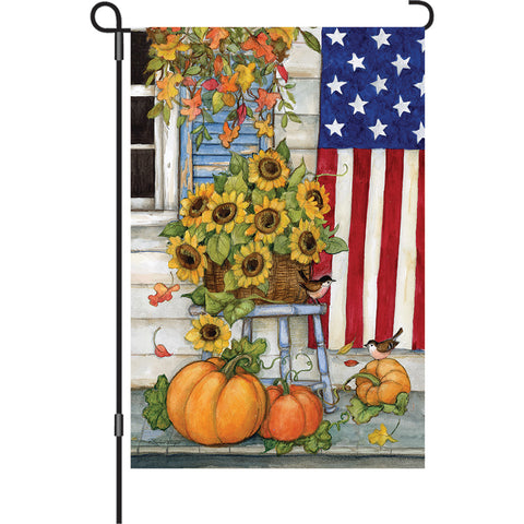 13 in. Elite Oversized Garden Flag - Fall Front Porch